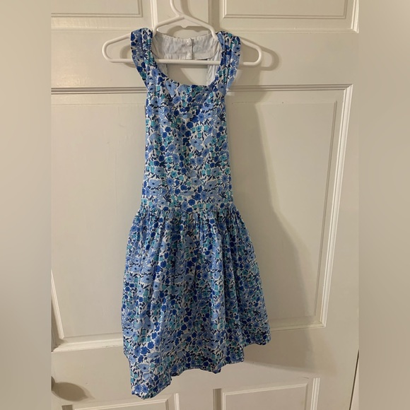 Jacadi Paris Liberty of London Blue Floral Sleeveless Sundress 8A